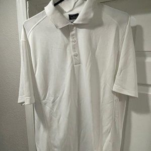 Nike Men's White Dri-Fit Golf Shirt
